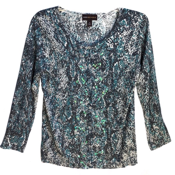 Dana Buchman Sweaters - Dana Bachman | Light Sweater Sequin Medium